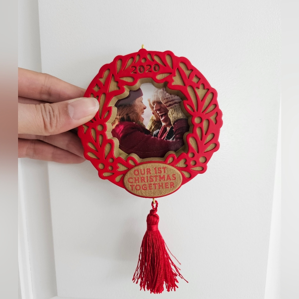 Red 'Our 1st Christmas Together' Holiday Photo Ornament - 2020